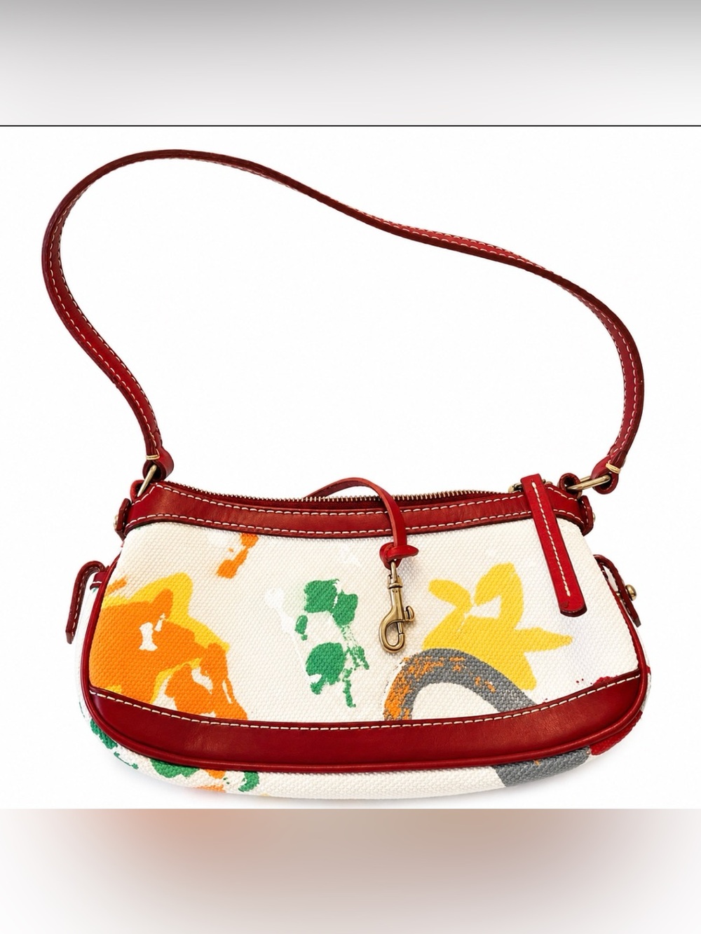 Dooney & Bourke Retired Paint Splatter Satchel Purse EUC - Picture 4 of 12